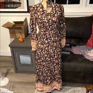 Floral Long Sleeve Maxi Dress